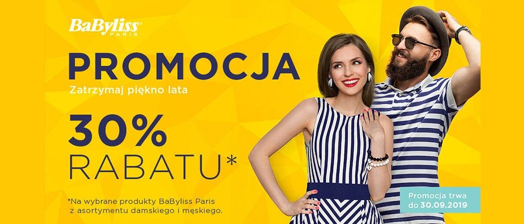 Kup promocyjny sprzęt marki BaByliss i zyskaj 30% dodatkowej zniżki w promocji Media Expert!