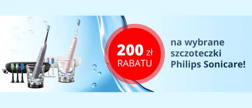 Promocja na szczoteczki Philips Sonicare - nawet 200 zł rabatu w sklepach RTV EURO AGD!