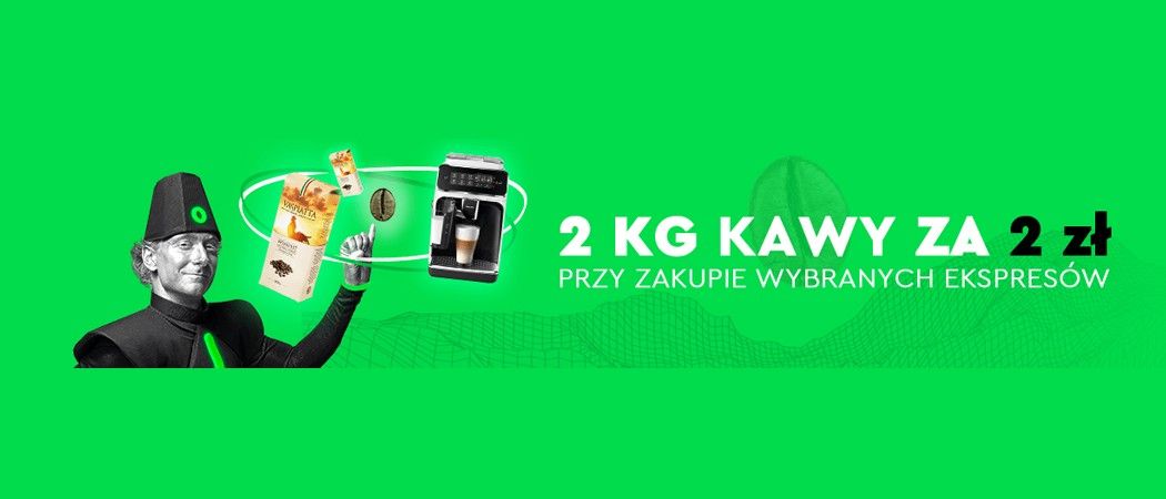 Promocja Ole Ole na ekspresy - kup wybrany ekspres do kawy i zyskaj 2 kg kawy za 2 zł!