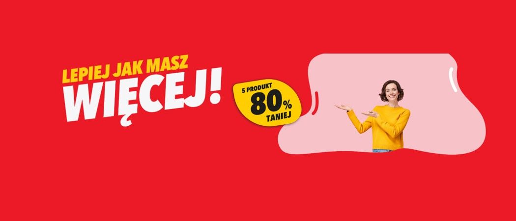 Promocja LEPIEJ JAK MASZ WIĘCEJ w RTV EURO AGD - kup wybrane AGD i zyskaj nawet do 80% rabatu na jeden ze sprzęt&oacute;w!