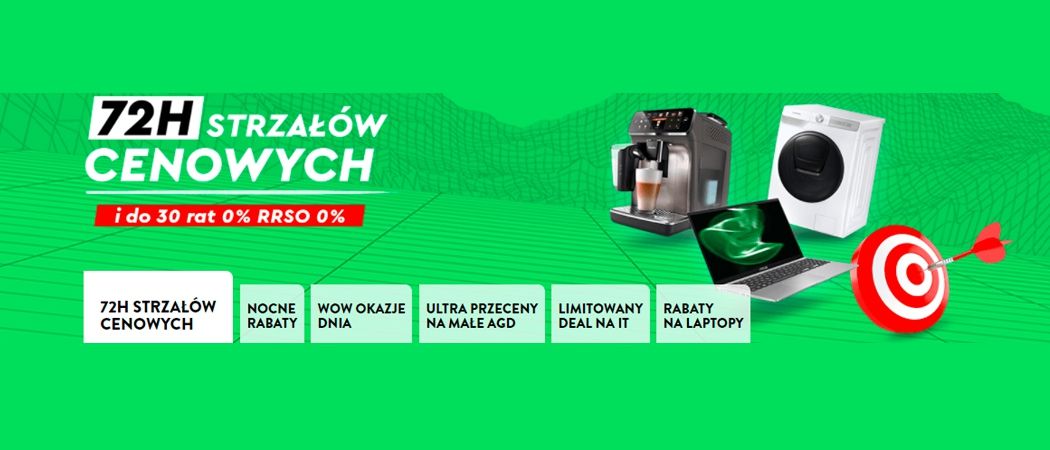 Promocja 72H STRZAŁ&Oacute;W CENOWYCH w Ole Ole - kup jeszcze taniej promocyjne AGD!