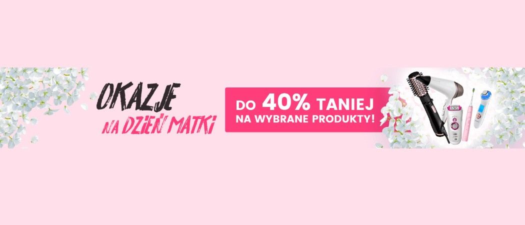 Promocja OKAZJE NA DZIEŃ MATKI w RTV EURO AGD - kup nawet do 40% taniej wybrane małe AGD!