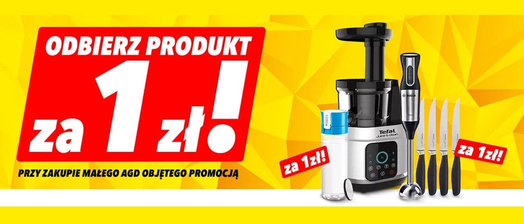 Promocja Media Expert na małe AGD - kup wybrane AGD i odbierz drugi produkt za 1 zł!