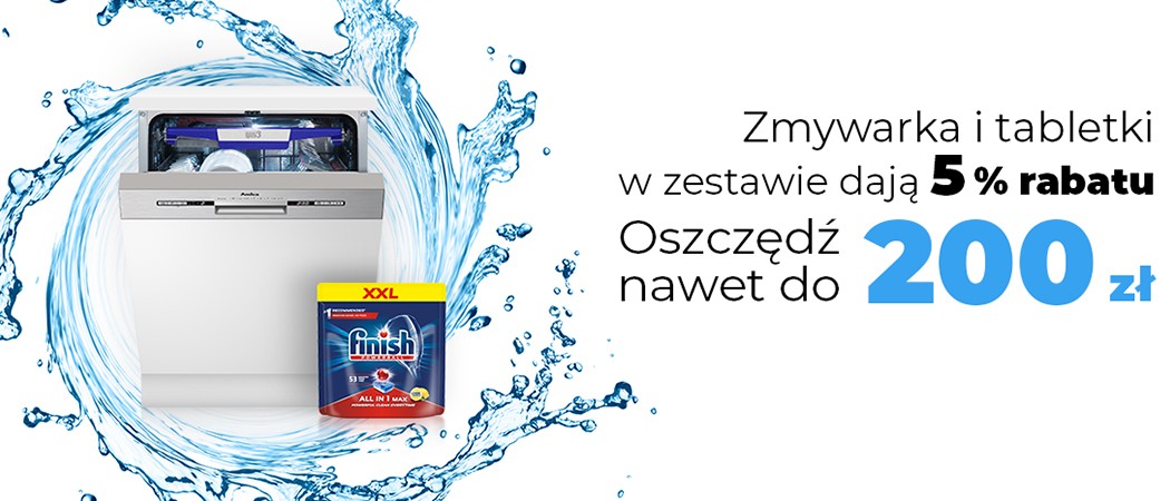 Kup promocyjną zmywarkę w zestawie z tabletkami nawet do 200 zł taniej w promocji Neo24!