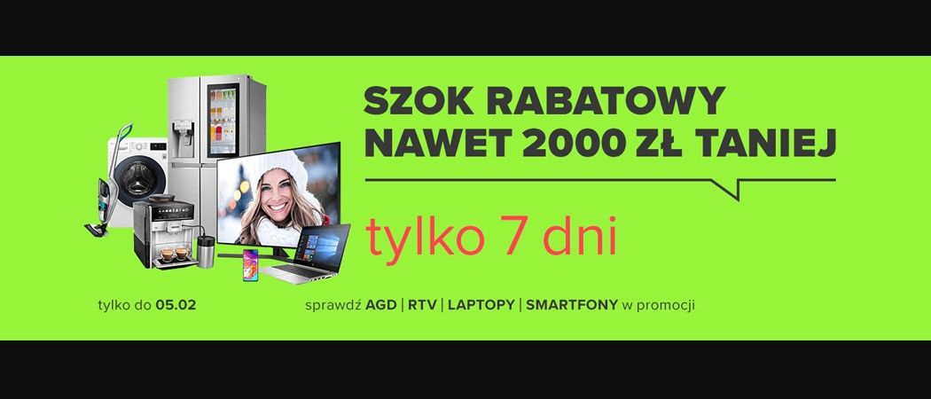Promocja SZOK RABATOWY w Neonet - kup wybrane AGD, AGD do zabudowy lub małe AGD do 2000 zł taniej!