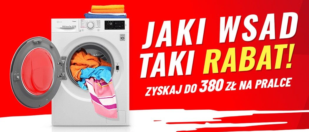 Kup pralkę lub suszarkę z dodatkowym rabatem za wsad w promocji "Jaki wsad, taki rabat" w Neo24!