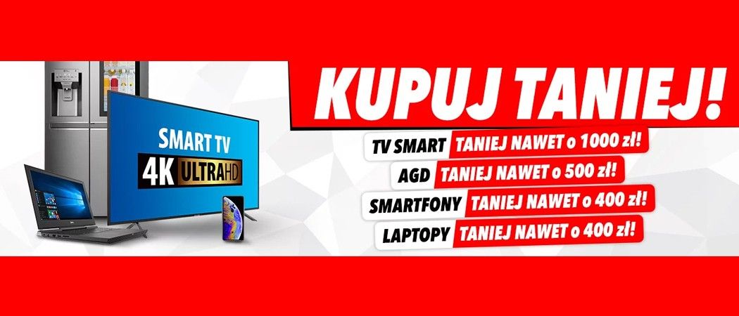 Promocja KUPUJ TANIEJ! w Media Expert - kup wybrane AGD taniej z kodem rabatowym!