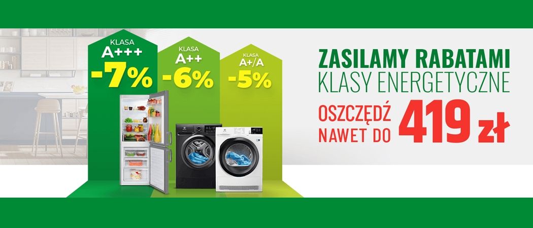 Promocja ZASILAMY RABATAMI w Neo24 - kup wybrane AGD i odbierz rabat za klasę energetyczną!