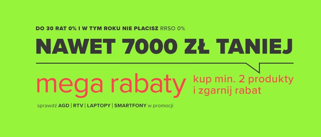 Promocja MEGA RABATY w Neonet - kup wybrane AGD nawet do 7000 zł taniej!