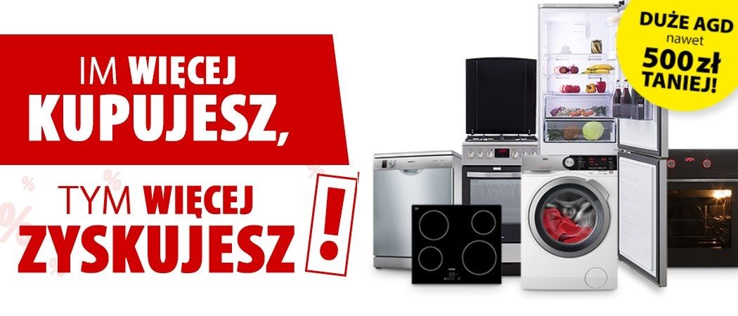 Promocja na duże AGD i AGD do zabudowy w Media Expert - ekstra rabat!