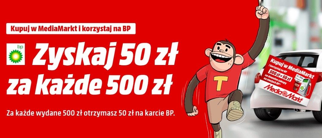 Bony BP gratis w Media Markt - kupuj taniej i tankuj paliwo za darmo!