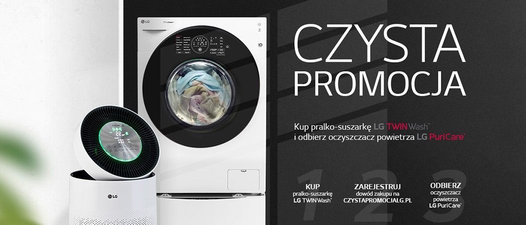 Promocja w Ole Ole - kup pralko-suszarkę LG i odbierz oczyszczacz powietrza LG gratis!