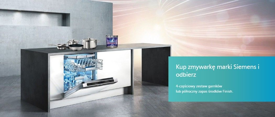 Promocja na zmywarki SIEMENS z prezentem - kup zmywarkę SIEMENS i odbierz zestaw garnk&oacute;w lub zapas kapsułek!