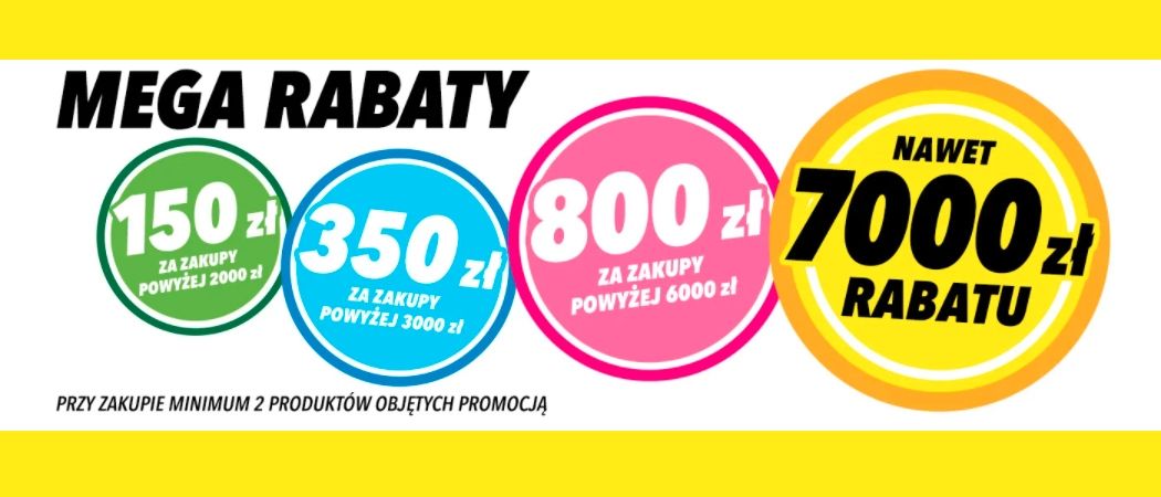 Promocja MEGA RABATY w Media Expert - kup wybrane AGD i zyskaj nawet do 7000 zł rabatu!