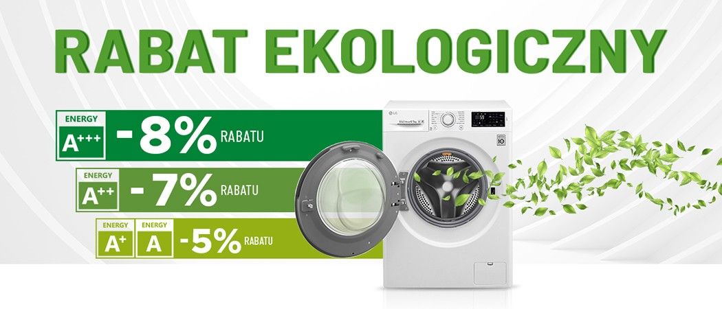 Promocja "Rabat ekologiczny" w Neo24 - kup pralkę lub pralkosuszarkę i zyskaj dodatkową zniżkę!