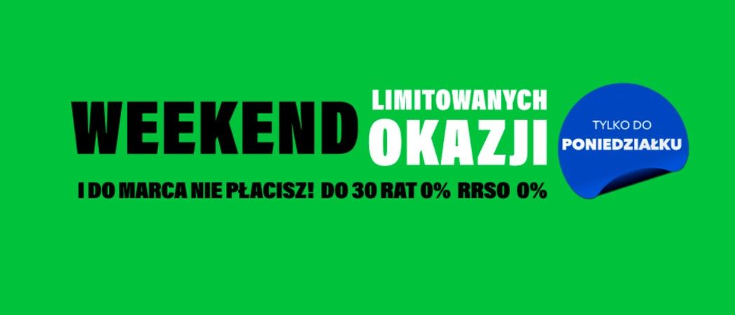 Promocja WEEKEND LIMITOWANYCH OKAZJI w RTV EURO AGD - kup wybrane małe AGD taniej z kodem rabatowym!