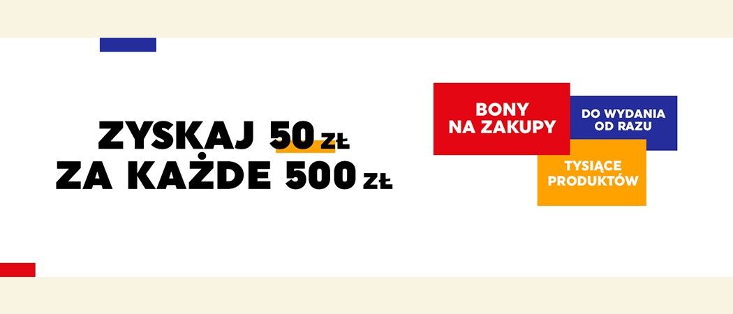 Zyskaj 50 zł za każde wydane 500 zł na AGD w sklepach NEONET!