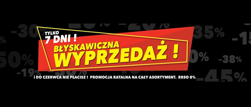 Kup wybrany sprzęt nawet do 1000 zł taniej w promocji "Błyskawiczna wyprzedaż" w RTV EURO AGD!