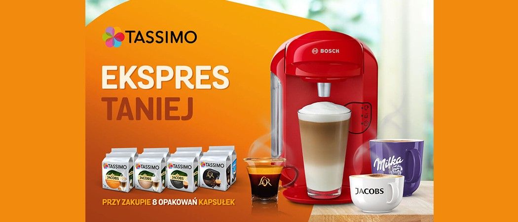 Kup wybrany ekspres TASSIMO z kawą i odbierz dodatkowy rabat w promocji Media Expert!