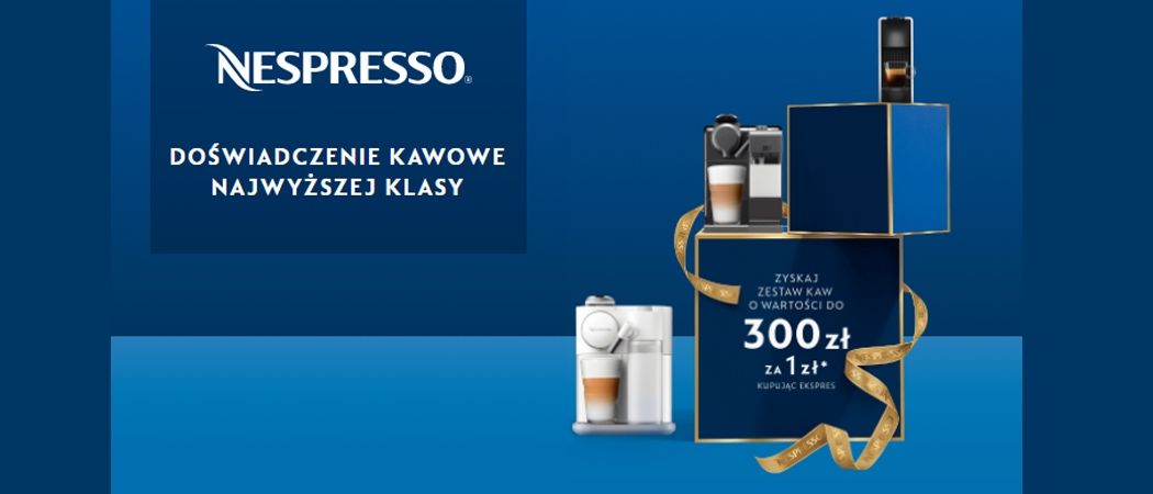 Promocja NESPRESSO - kup wybrany ekspres i odbierz nawet do 160 kaw za 1 zł!