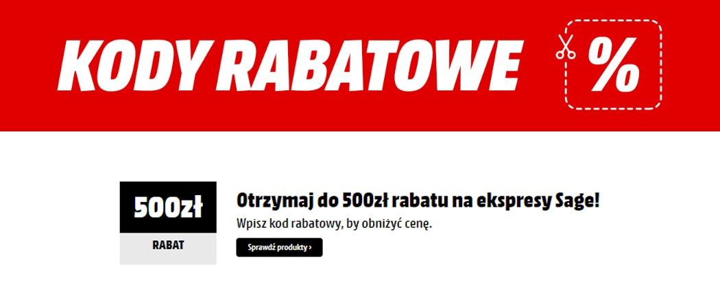 Promocja w Media Markt - kup wybrany ekspres SAGE i zyskaj nawet do 500 zł zniżki!