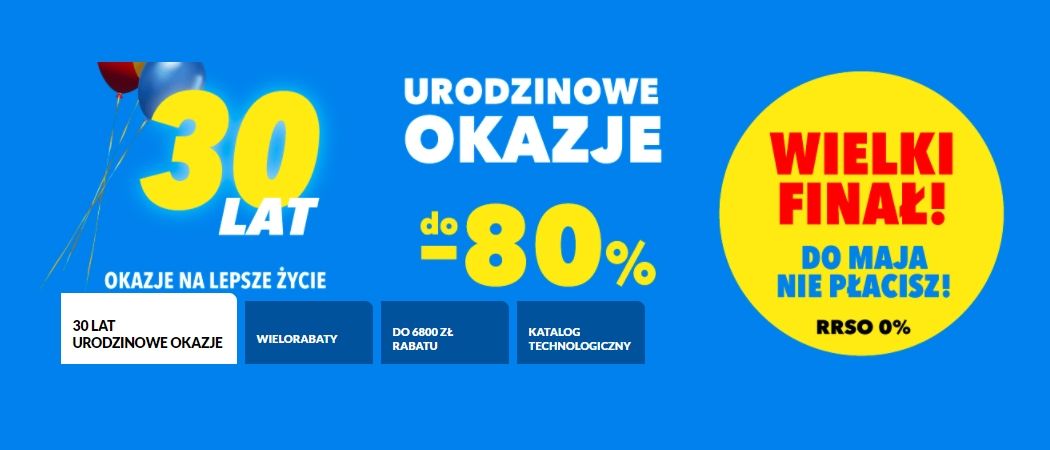 Promocja URODZINOWE OKAZJE - WIELKI FINAŁ w RTV EURO AGD - kup jeszcze taniej wybrane AGD!