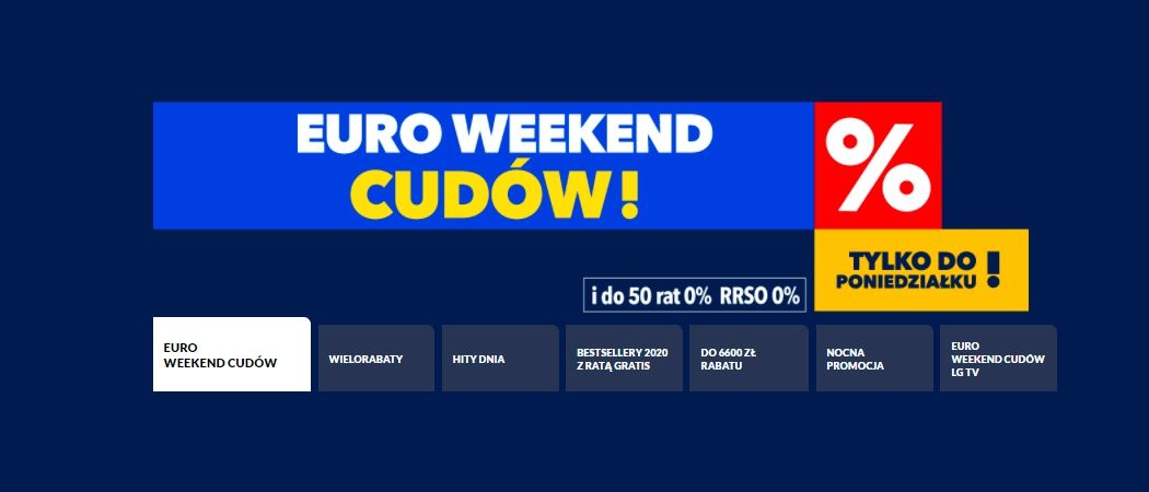 Promocja EURO WEEKEND CUD&Oacute;W w RTV EURO AGD - kup jeszcze taniej promocyjne AGD!