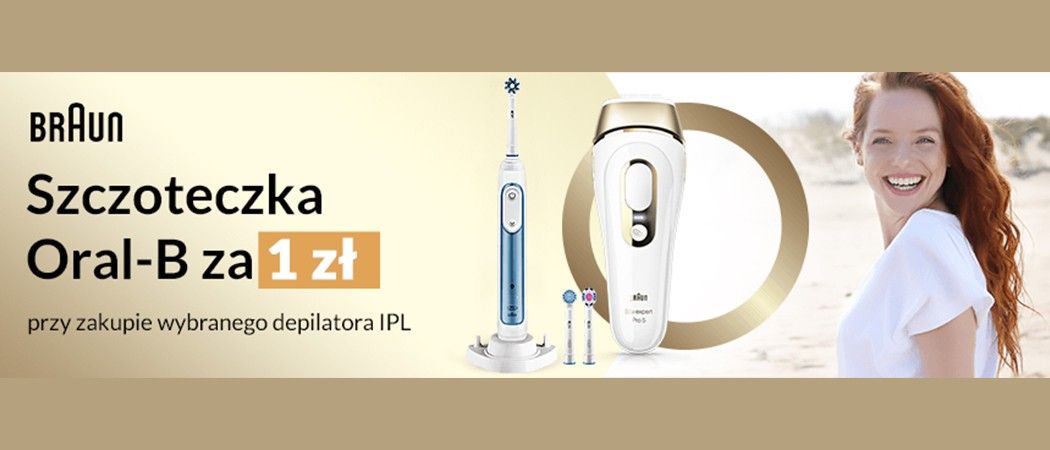 Kup wybrany depilator BRAUN i odbierz szczoteczkę elektryczną za 1 zł w promocji RTV EURO AGD!