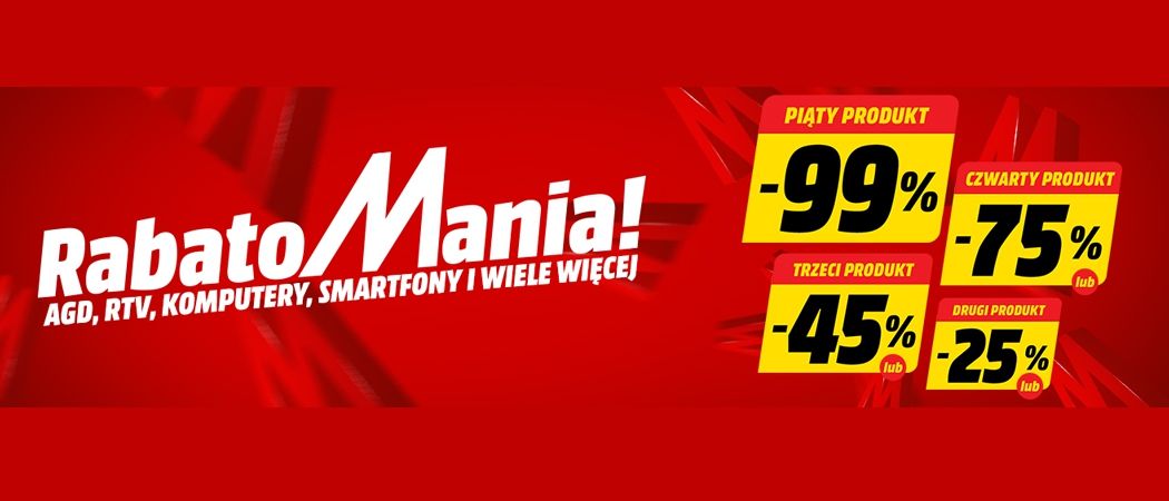 Promocja RABATOMANIA w Media Markt - kup wybrany zestaw AGD i zyskaj rabat na jeden z produkt&oacute;w!