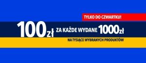 Promocja 100 ZŁ ZA 1000 ZŁ w RTV EURO AGD
