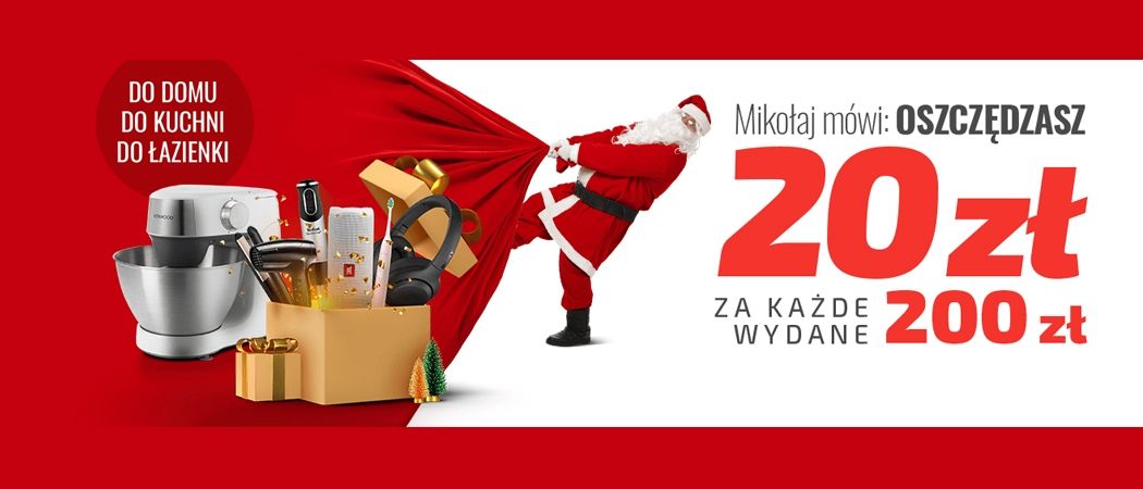 Promocja MIKOŁAJ M&Oacute;WI OSZCZĘDZASZ w Neo24 - kup taniej wybrane małe AGD!