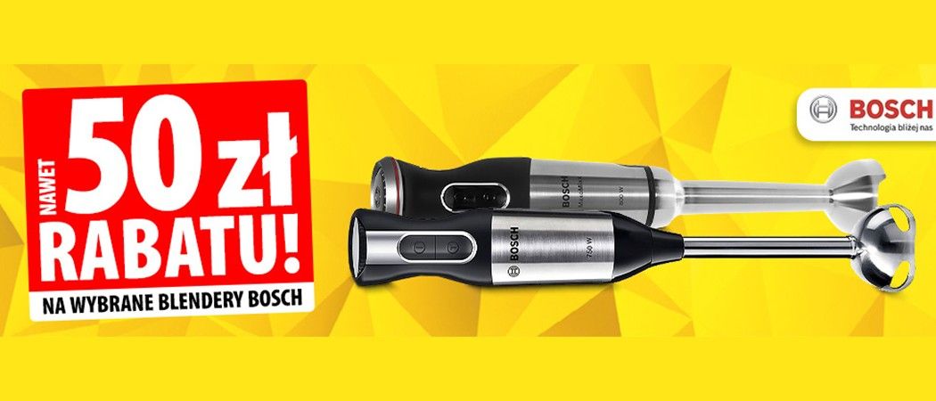Wybrane blendery marki BOSCH taniej nawet o 50 zł w promocji Media Expert!