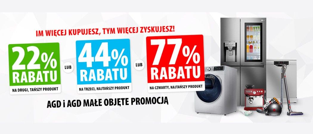 Promocja na AGD w Media Expert - kup wybrane sprzęty i zyskaj nawet do 77% rabatu na jeden z nich!