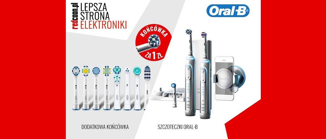 Promocja Oral-B w Redcoon - kup szczoteczkę elektryczną i odbierz dodatkową końc&oacute;wkę za 1 zł!