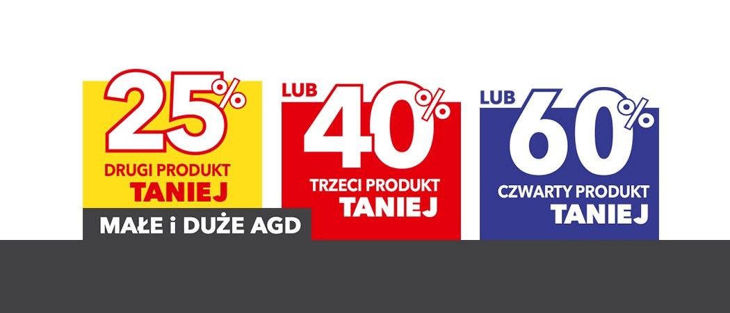 Promocja na AGD w RTV EURO AGD - kup minimum 2 sprzęty AGD i odbierz nawet do 60% rabatu na jeden ze sprzęt&oacute;w!