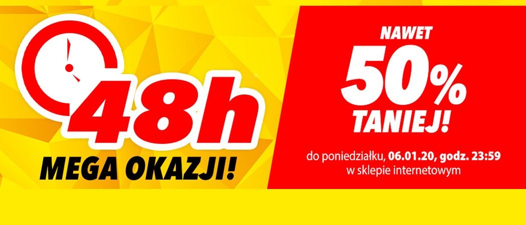 Kup promocyjny sprzęt i odbierz dodatkową zniżkę w promocji "48h Mega Okazji" w Media Expert!