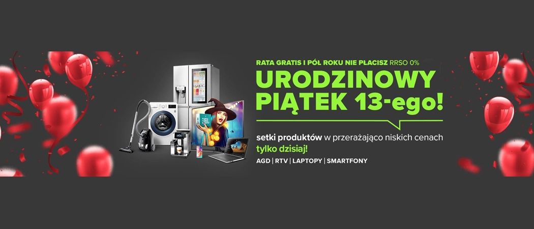 Promocja URODZINOWY PIĄTEK 13-EGO! w Neonet - kup wybrane AGD taniej z kodem rabatowym!