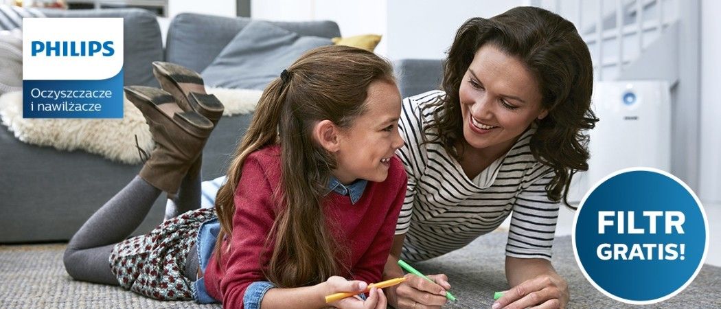 Promocja na oczyszczacze i nawilżacze powietrza Philips - filtr gratis!