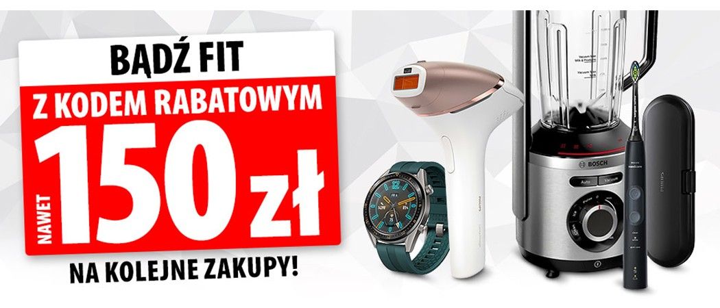 Promocja "Bądź FIT" w Media Expert - kup wybrany sprzęt małego AGD i zyskaj do 150 zł na kolejne zakupy!