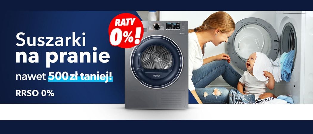 Promocja na suszarki w Media Expert - kup promocyjną suszarkę nawet do 500 zł taniej!