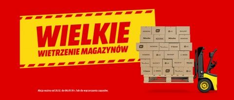 Promocja "Wielkie wietrzenie magazyn&oacute;w" w Media Markt!