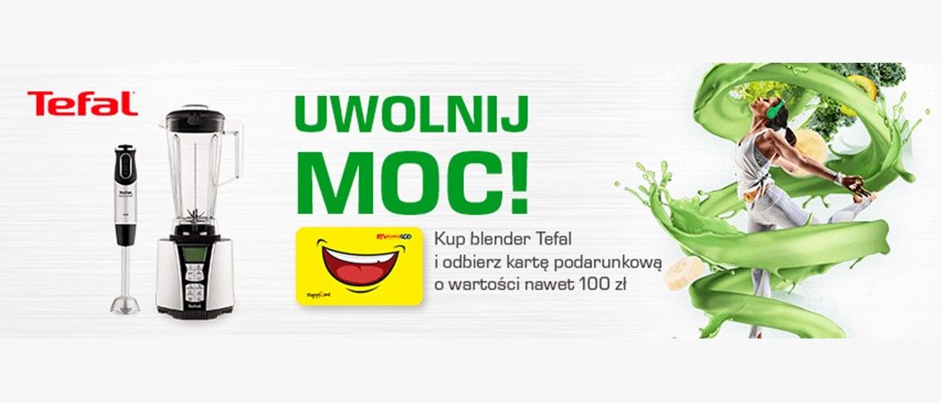 Promocja RTV EURO AGD - kup jeden z blender&oacute;w Tefal z kartą podarunkową gratis!