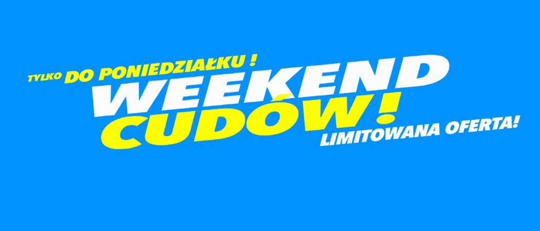 Kup wybrany sprzęt z oferty limitowanej z dodatkowym rabatem w promocji "Weekend cud&oacute;w" w RTV EURO AGD!