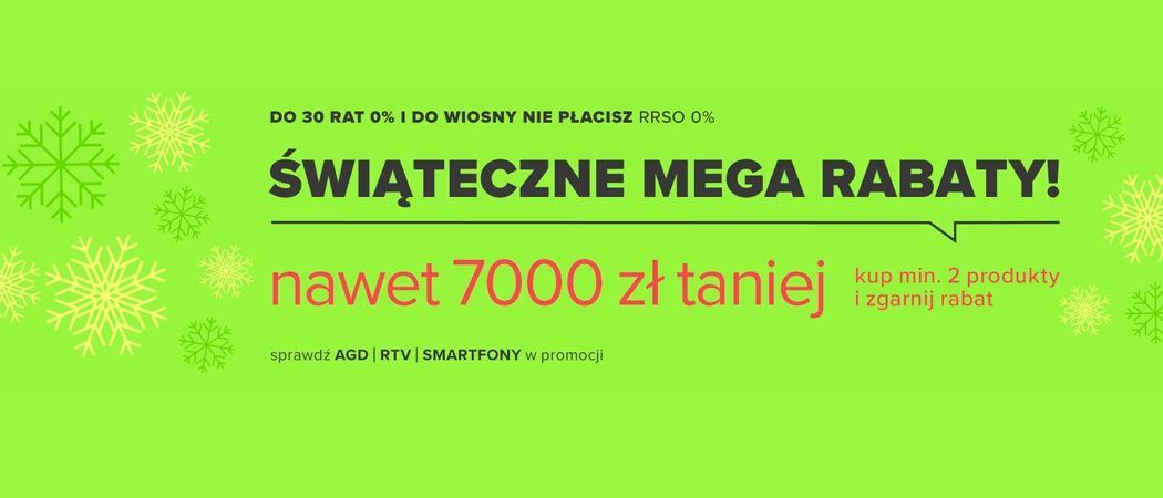 Promocja ŚWIĄTECZNE MEGA RABATY w Neonet - kup wybrane AGD nawet do 7000 zł taniej!