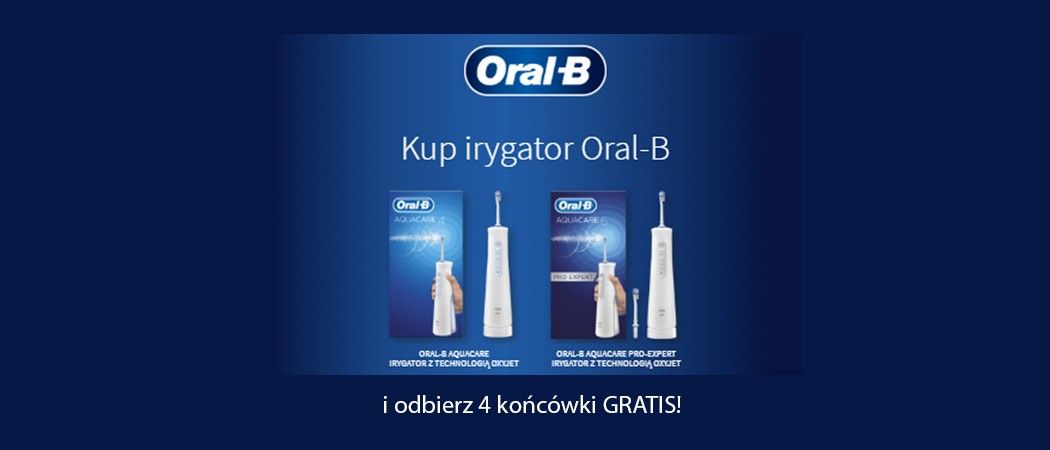 Promocja ORAL-B w Media Expert - kup wybraną szczoteczkę elektryczną i odbierz 4 końc&oacute;wki gratis!