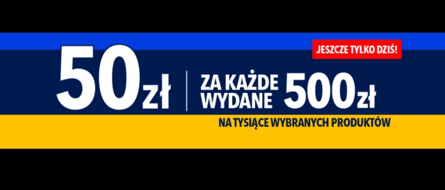 Promocja 50 zł za 500 zł w RTV EURO AGD