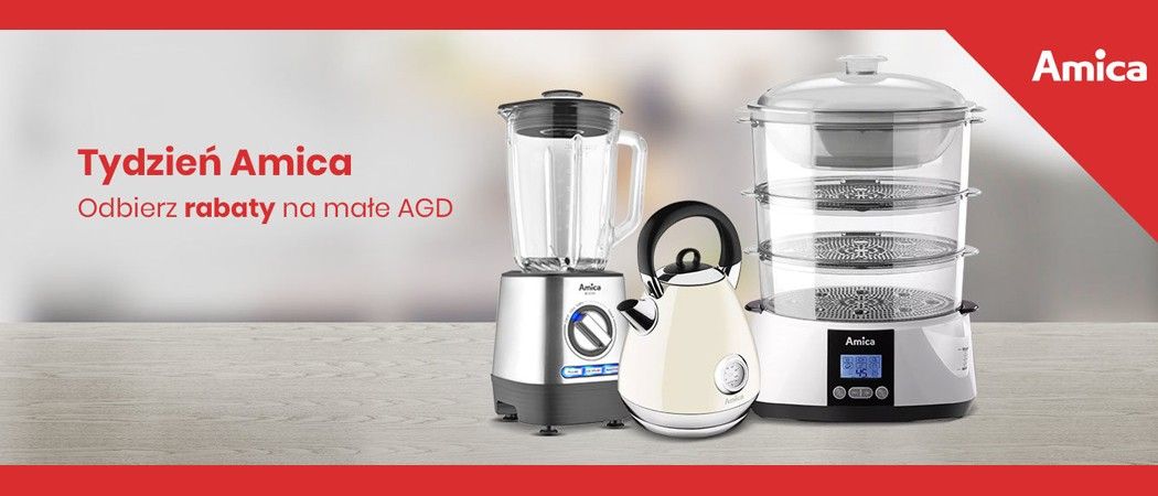 Promocja AMICA w Zadowolenie - kup wybrane małe AGD taniej z kodem rabatowym!