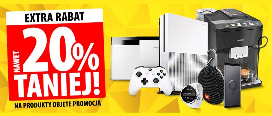 Kup promocyjny sprzęt z rabatem do 20% w promocji "Extra rabat" w Media Expert!