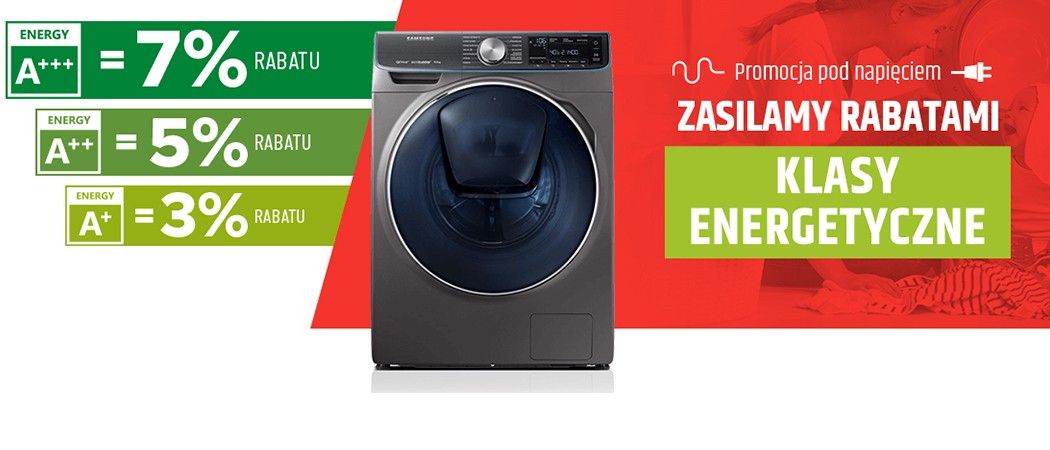 Promocja na pralki i suszarki w Neo24 - kup wybrany sprzęt i odbierz dodatkową zniżkę za klasę energetyczną!