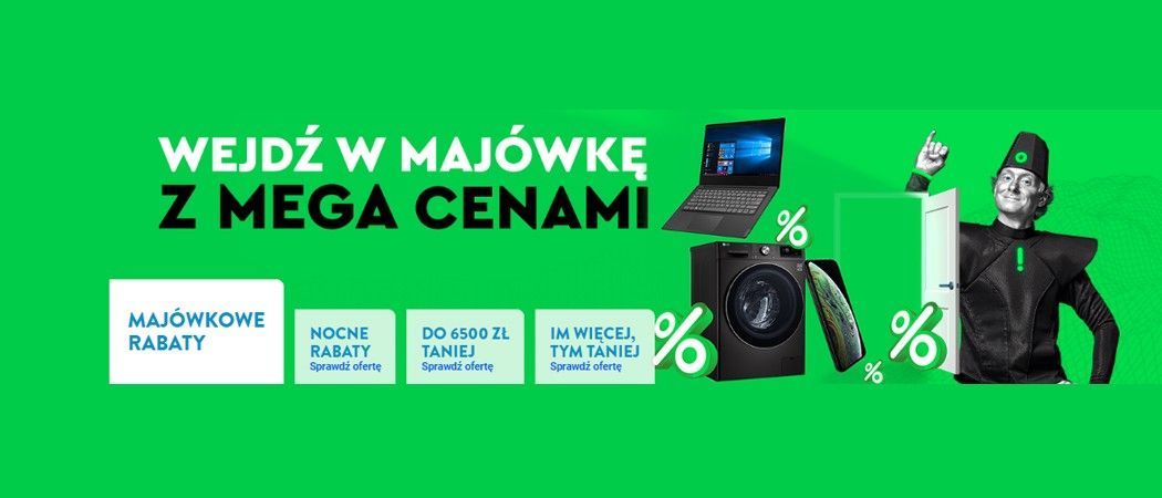 Promocja MAJ&Oacute;WKOWE RABATY w Ole Ole - kup taniej promocyjne AGD!